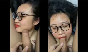 Bé kính cận  dâm mút vội cặc
